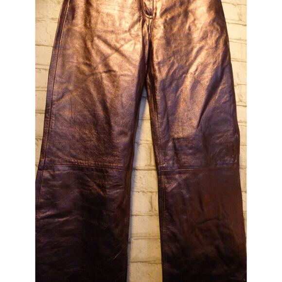 Muubaa x Free People Pewter High Waist Leather Pants 2 NEW - Picture 7 of 13